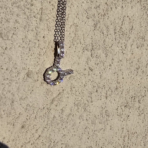 JENAVI TOURUS ZODIAC SIGN  NECKLACE RHODIUM AND SWAROVSKI - Picture 5 of 9